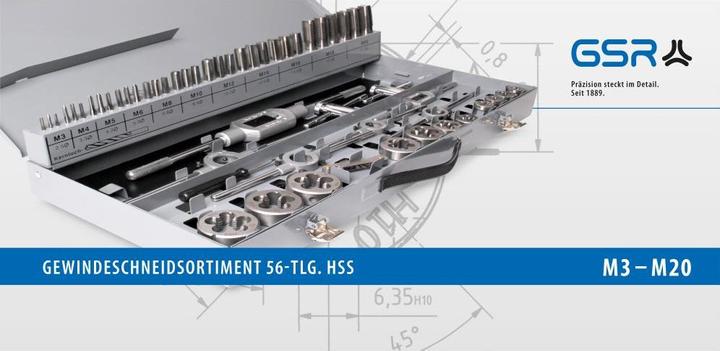 Actual product image GSR HSS DIN thread cutting assortment M3-M20