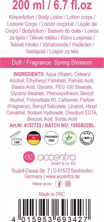 Produktbild Accentra Bodylotion ENCHANTED SPRINGTIME (Körpercreme, 200 ml)