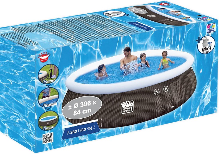 Image du produit Happy People Profitez des températures chaudes et d'un rafraîchissement bien mérité avec une piscine Happy
