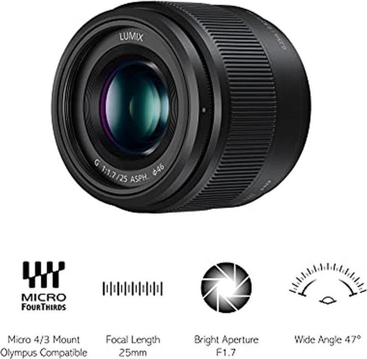 Image du produit Panasonic 25mm f/1.7 ASPH. (Micro Four Thirds, Micro Four Thirds)