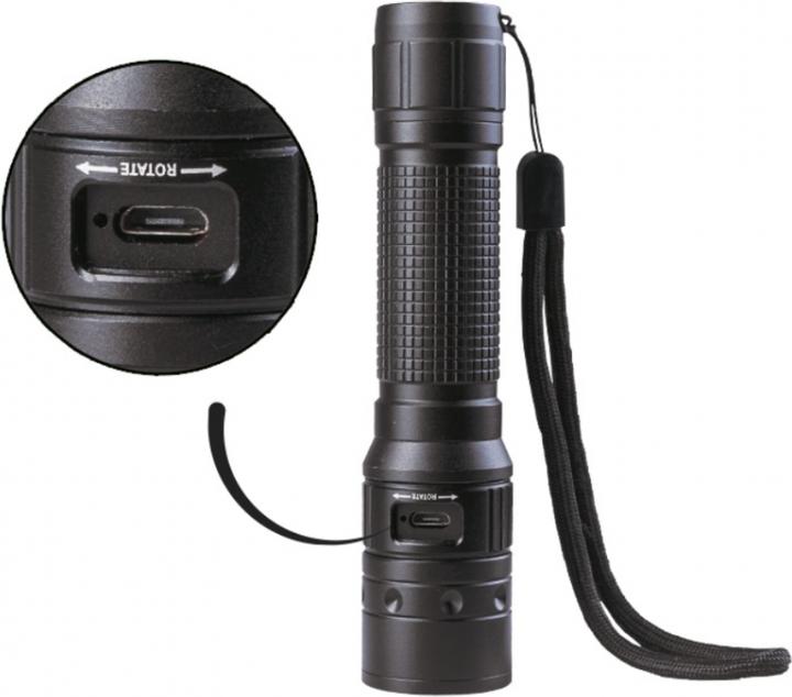 Actual product image Mil-tec Operator MT1R Rechargeable Flashlight 500 lm (13.70 cm, 500 lm)