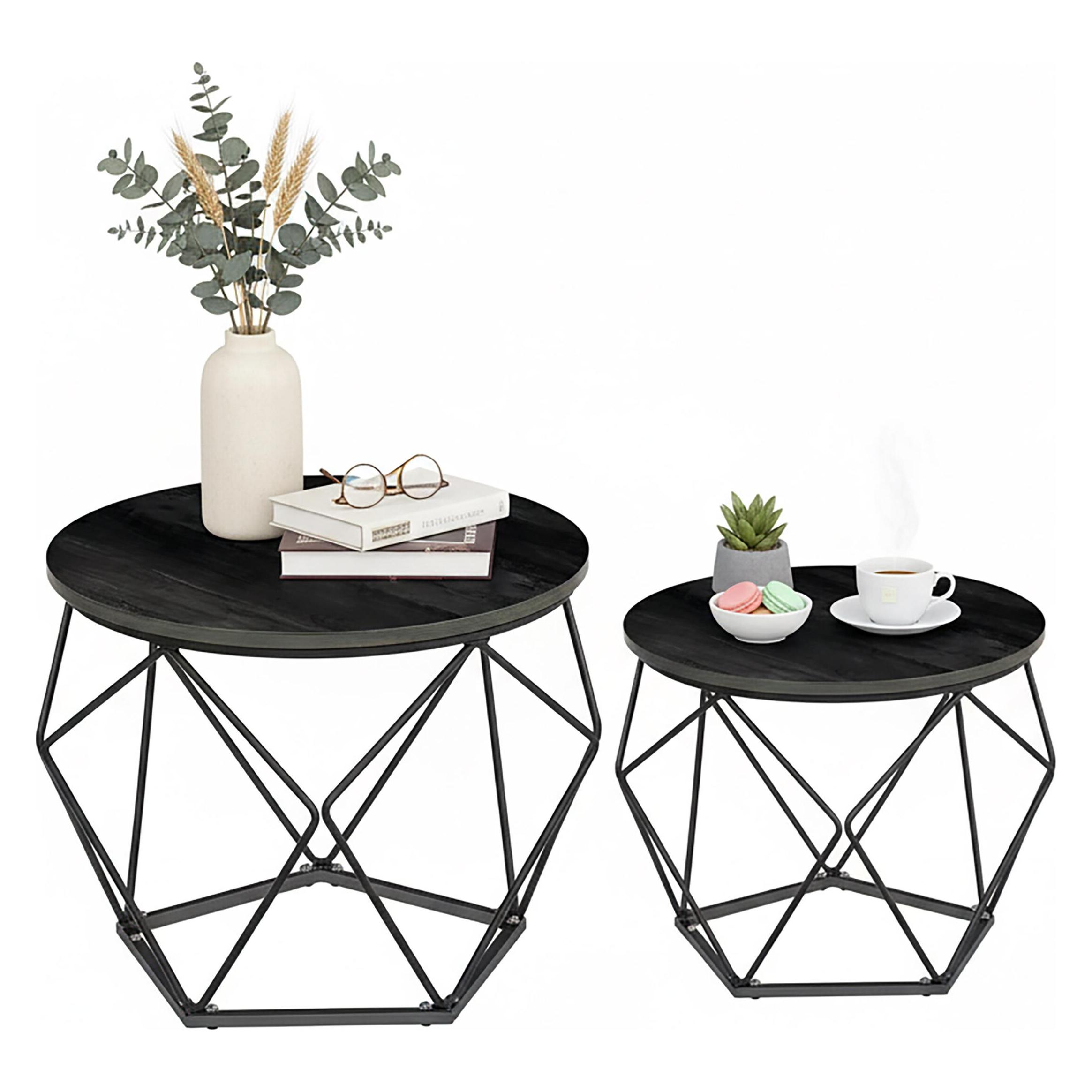 Relaxdays, Salontafel, 2-tlg. Couchtisch-Set