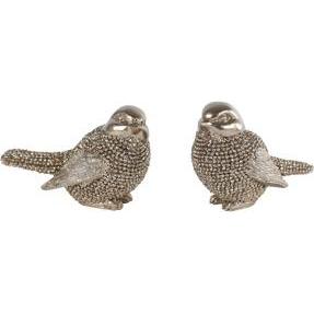 Grucce, Skulptur Vogel Gold 2 Assorted 8X4,5X5Cm