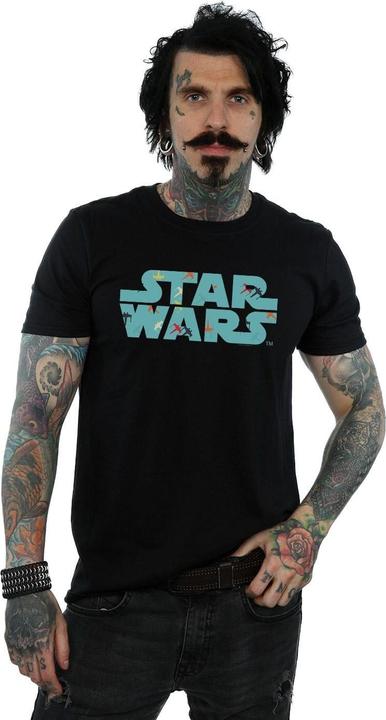 Produktbild Star Wars Retro XWing Pattern Logo TShirt (S)