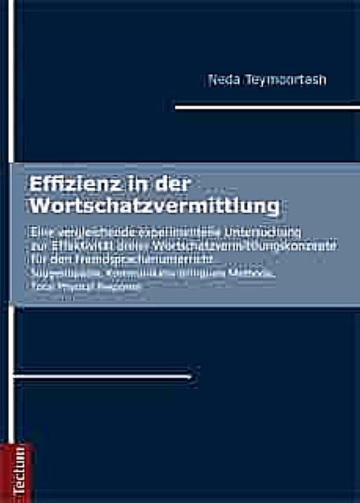 Image du produit Effizienz in der Wortschatzvermittlung (Allemand, Neda Teymoortash, 2010)
