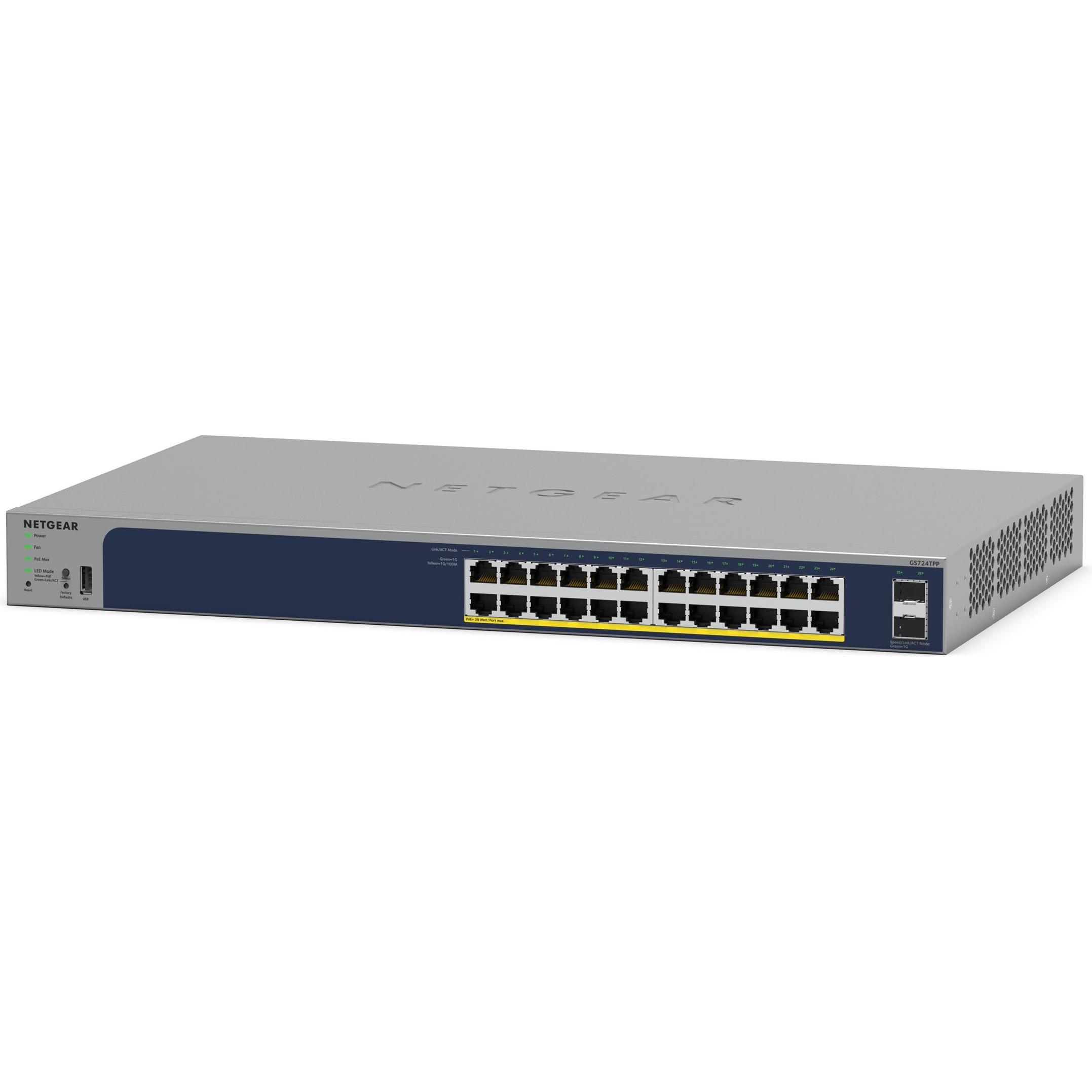 Netgear GS728TPv3 (28 Ports), Netzwerk Switch, Grau
