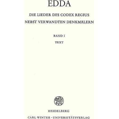 Thumbnail - Edda (Band 1): Text. Die Lieder des Codex Regius nebst verwandten Denkmälern, Fachbücher