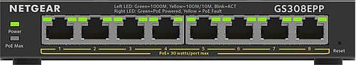 Actual product image Netgear GS308EPP-100PES (8 Ports)