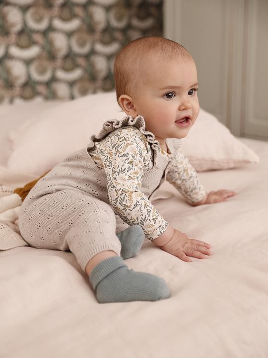 Actual product image Vertbaudet Baby knitted dungarees with flounce straps (74)