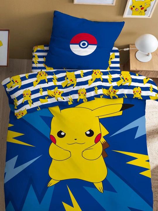 Procos Pokémon Pika-Power Bettbezug 140×200cm, 70×90 cm (140 x 200 cm)