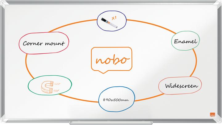 Produktbild Nobo Whiteboard Premium Plus 40, Weiss (90.5 x 52 x 2 cm)