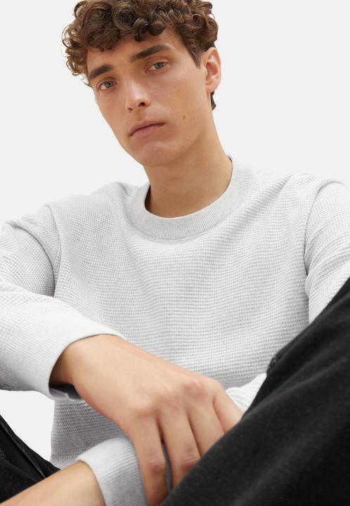 Actual product image Tom Tailor Pullover Knitted jumper plain-coloured with structure (XXL)