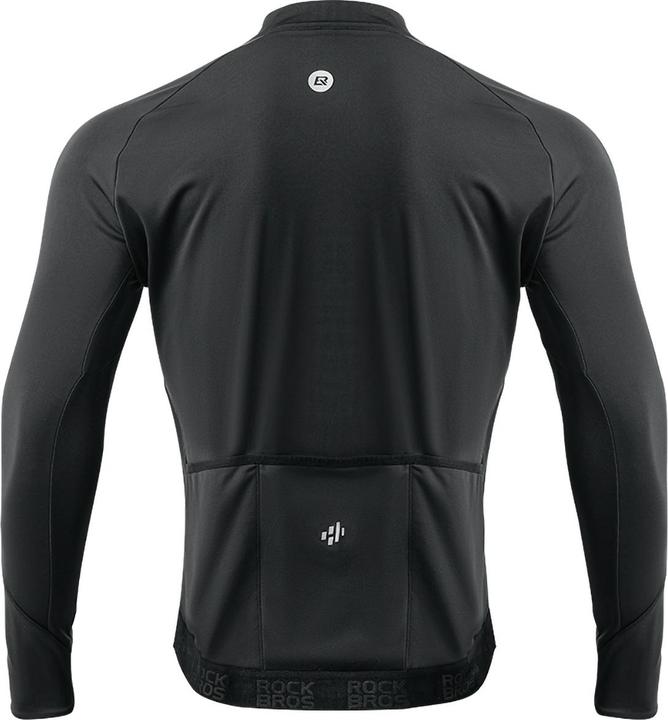 Produktbild Rockbros Radtrikot 15400002003 Langarm Herbst/Winter L – Schwarz (L)
