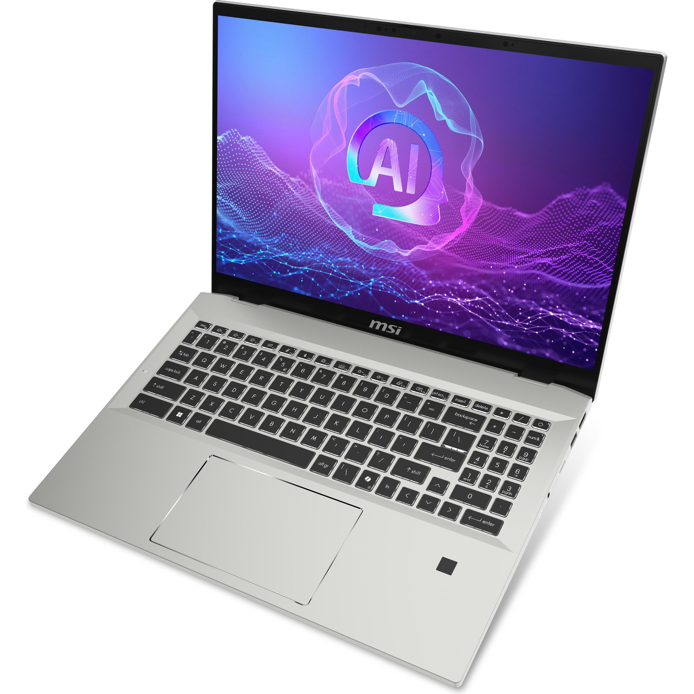 Thumbnail - MSI Prestige A16 AI+ A3HMG-036 R9 32 W11H (16", AMD Ryzen AI 9 365, 32 GB, 1000 GB, DE), Notebook, Silber