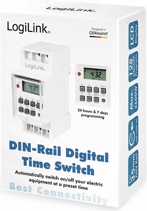 Produktbild LogiLink Automatischer Netzschalter (DIN-Schienenmontage möglich)
