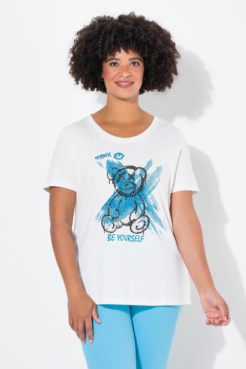 Image du produit Angel of Style T-Shirt, Boxy Fit, Teddy-Motiv, Halbarm (46)