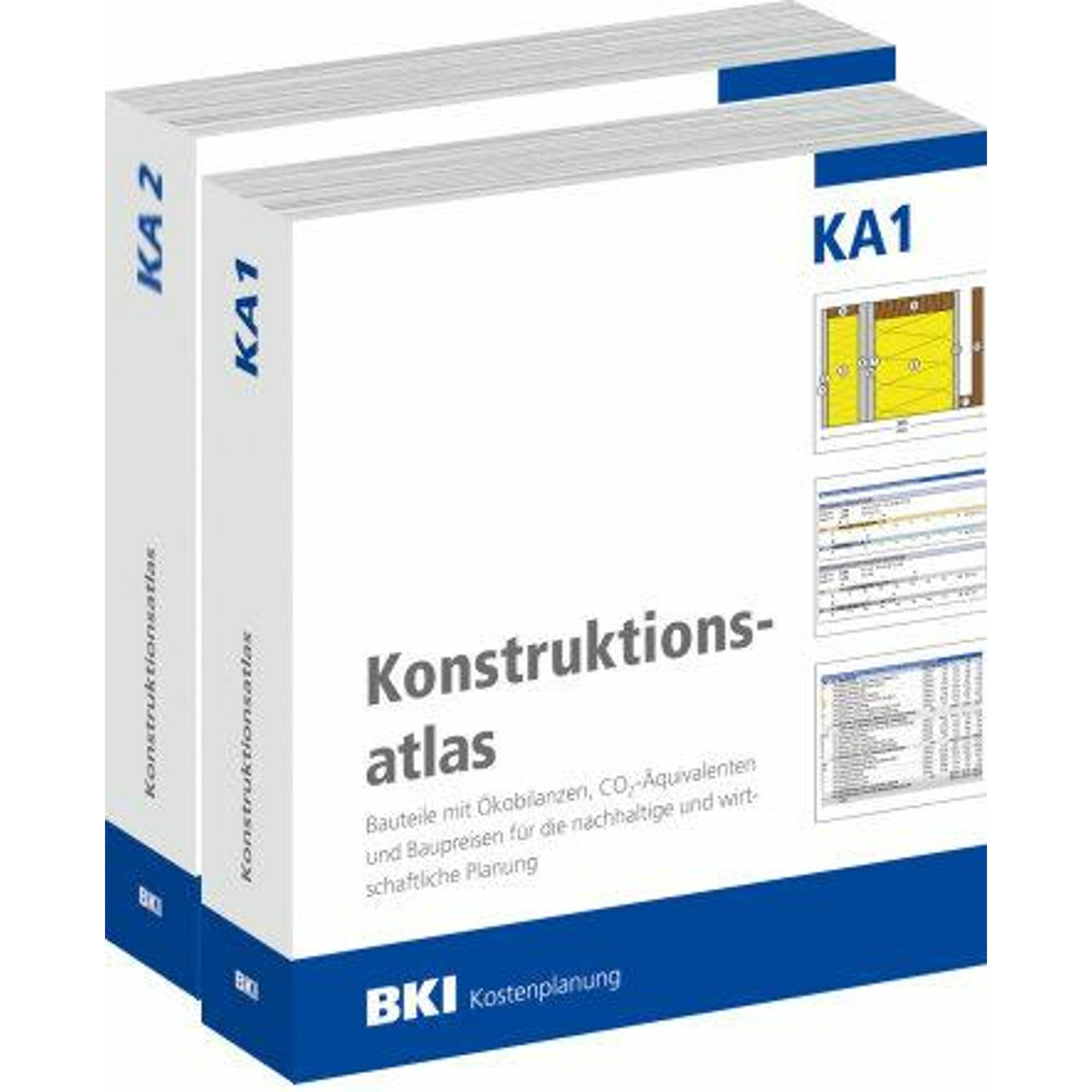 BKI Konstruktionsatlas KA1 + KA2, Fachbücher von BKI Baukosteninformationszentrum Deutscher Architektenkammern
