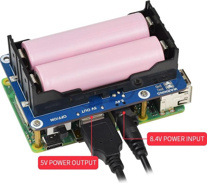 Produktbild WaveShare USV HAT für Raspberry Pi Unterbrechungsfreie Stromversorgung