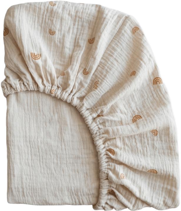 Actual product image Mushie Fitted sheet Rainbow (40 x 100 cm)
