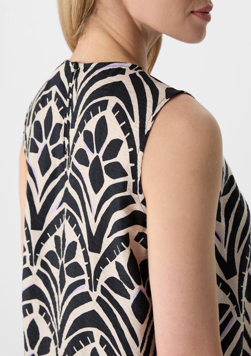 Produktbild Comma Bluse Ärmellose Bluse mit Raffung und All-over-Print (46)