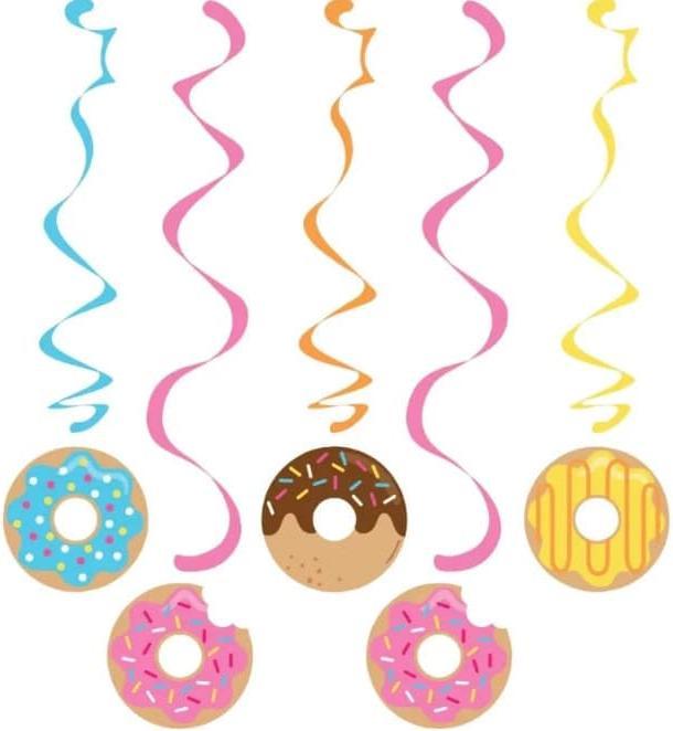 Actual product image Creative Converting Donut party hanging decoration (5 Piece)