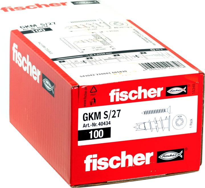 Actual product image Fischer Plasterboard plug metal GKM S 27 (100 pcs.)