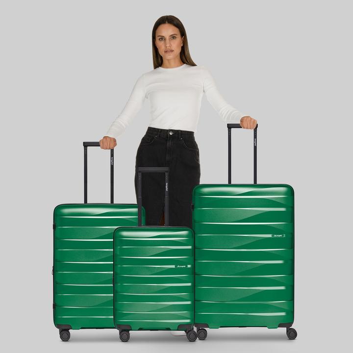 Actual product image Bergpfeil Travel 4-Rollen Kofferset 3-tlg. mit Dehnfalte (228 l)
