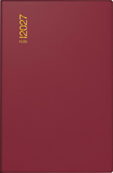 Produktbild rido/idé 7016212297 Taschenkalender Mod. Industrie II 2027 A7, Kunststoff, bordeaux (A7)