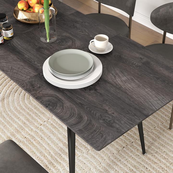 Produktbild Homcom Esstisch MDF, Stahl Grau
