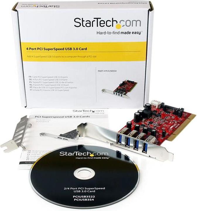 Image du produit StarTech 4 Port SuperSpeed USB 3.0 PCI Card