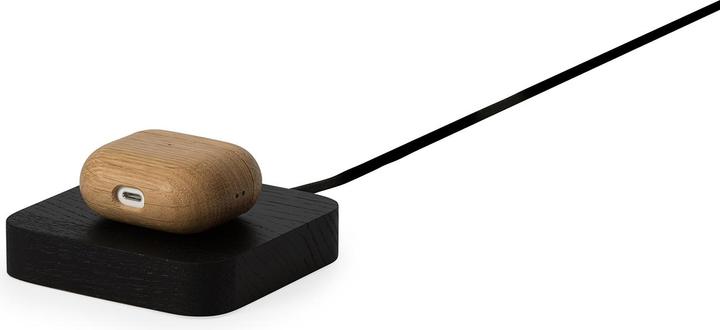 Produktbild Oakywood Charging Pad (OakyBlocks) Kabelloses Schreibtisch-Ladegerät aus Holz - Schwarz -