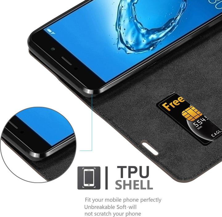 Actual product image Cadorabo Book Invis. Magnetic cover (Huawei Y7 Prime (2017))