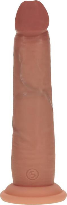 Produktbild RealRock Dual Density Silicone Realistic Sliding Skin Dildo - 7 / 18,5 cm - Tan
