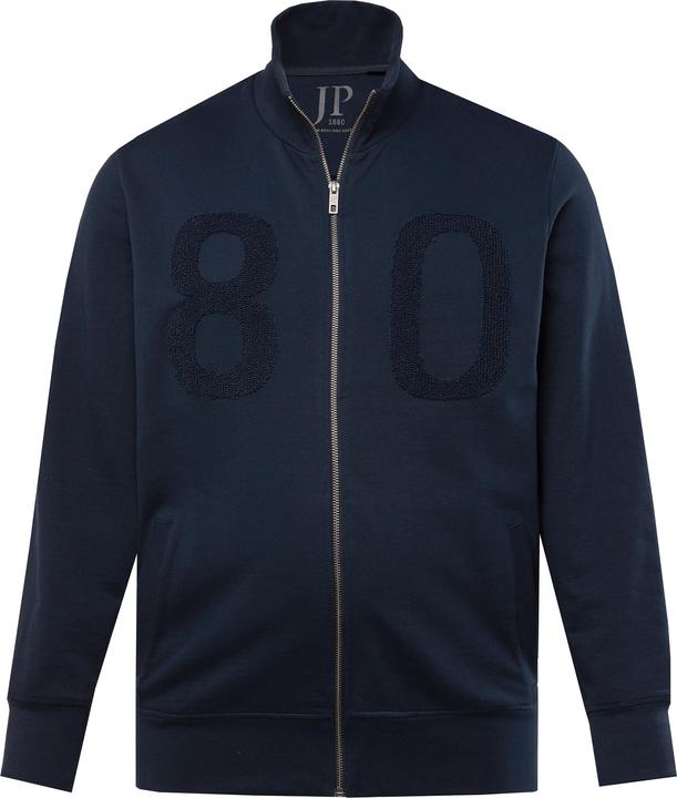 Actual product image JP1880 JP 1880 sweat jacket, stand-up collar, badges, up to 8 XL (3XL)