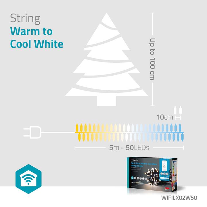Produktbild Nedis SmartLife Dekorative LED Wi-Fi Android™ / IOS, 5 m (5 m)