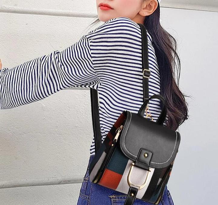 Image du produit Only-Bags.Store Sac à dos Splice en cuir PU à carreaux sac à dos multifonctionnel sac à dos adolescent sac d'école