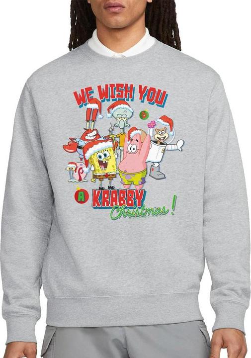 Image du produit Spongebob Squarepants - Sweat WE WISH YOU A KRABBY CHRISTMAS! - Adulte (XL)