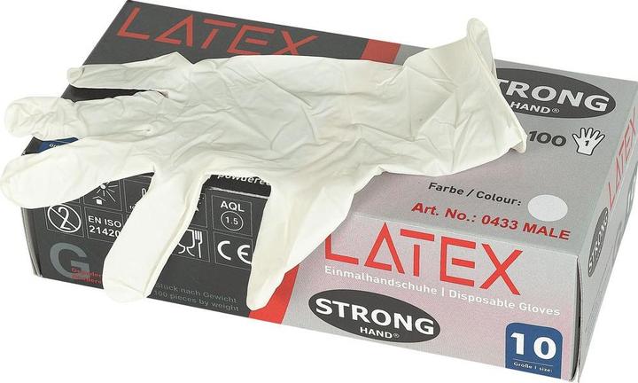 Actual product image Stronghand Disposable gloves Male size XL (10) light beige latex EN 420 PPE category I (10)
