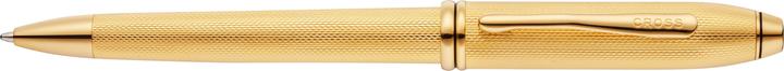 Cross Townsend ballpoint pen with engraved diamond pattern and 23 carat gold-plated fittings (Gold, 1 x)