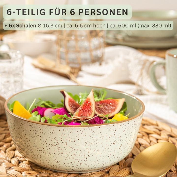 Actual product image Sänger Geschirr Schalen Set Rio Minze (16.30 cm, 0.60 l, 6 x)