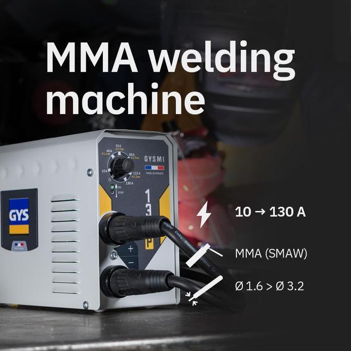 Image du produit GYS GYSMI 130P Machine à souder Electrode de soudage Onduleur avec Potentiomètre (Soudeur à onduleur)