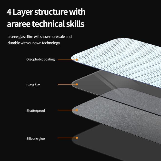 Immagine prodotto Araree Protezione dello schermo in vetro blindato CLASS Kit di installazione facile (1 pz., Apple iPhone 16 Pro)