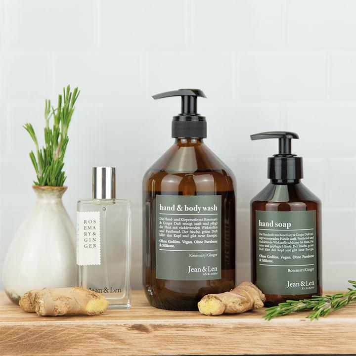 Productafbeelding Jean & Len Rozemarijn en Gember Handzeep 250 ml (Vloeibare zeep, 250 ml)
