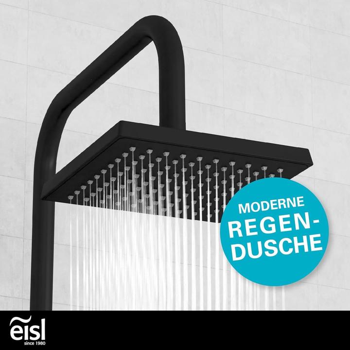 Image du produit Eisl Douche à effet pluie salle de bains EASY ENERGY Ensemble de douche suspendu noir mat Système de