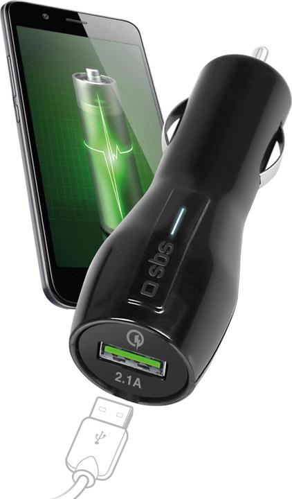 Produktbild SBS Ladegerät für Kfz mit USB-Ausgang mit 2.100 mA