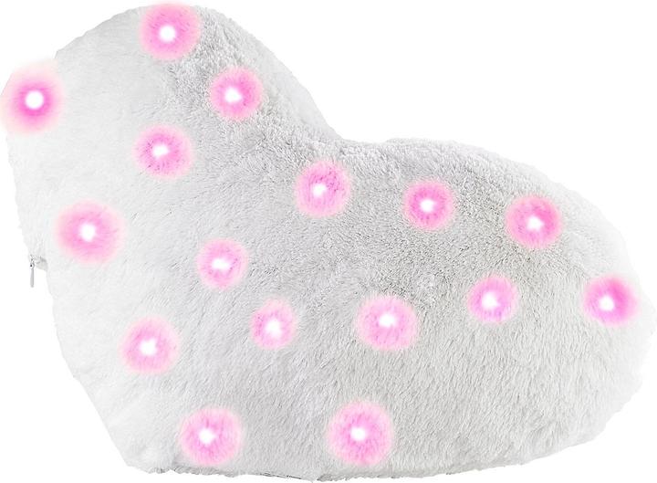 Infactory Deko-Webpelz-Kissen in Herz-Form (45 x 30 cm)
