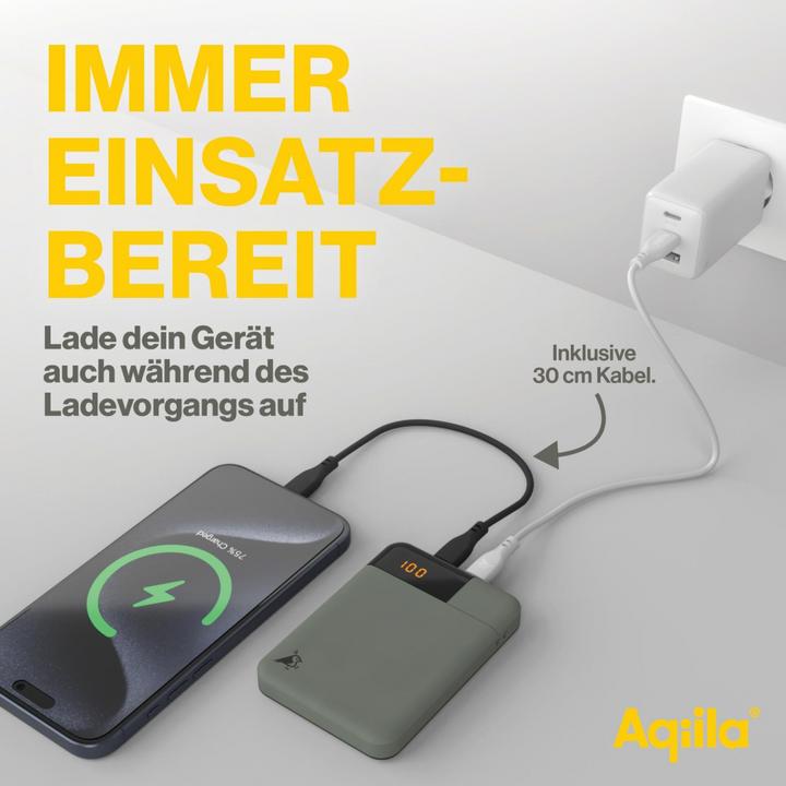 Actual product image Aqiila Powerbird B5B - Powerbank 5000 mAh, 12W - Moss (5000 mAh, 12 W, 18.50 Wh)