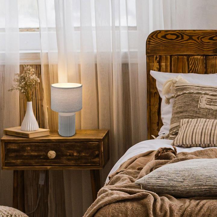 Actual product image Briloner INO ceramic table lamp, grey, excl. 1x E27 max. 10W (E27)