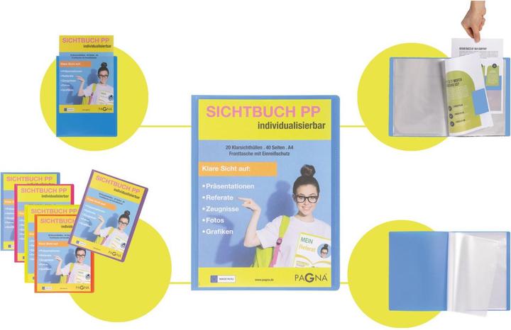 Produktbild Pagna School Sichtbuch DIN A4, 20 Hüllen lila (A4, 1x)