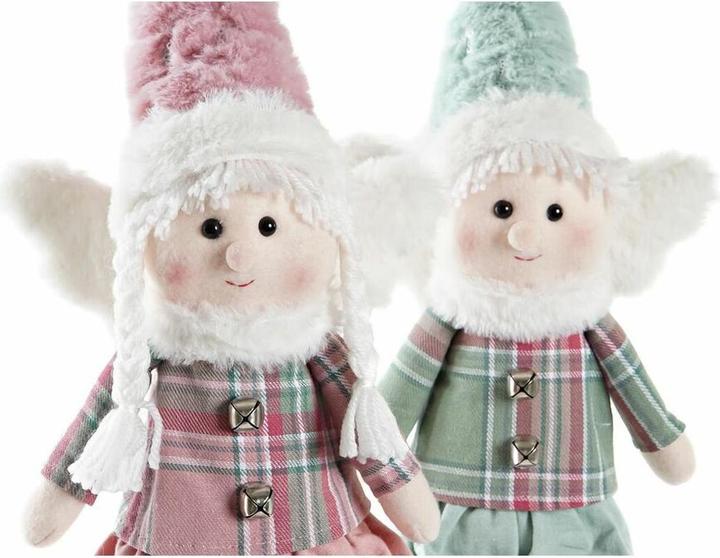 Produktbild DKD Home Decor Deko-Figur Weihnachten Fee Polyester Engel (15 x 10 x 53 cm) (2 Stück)